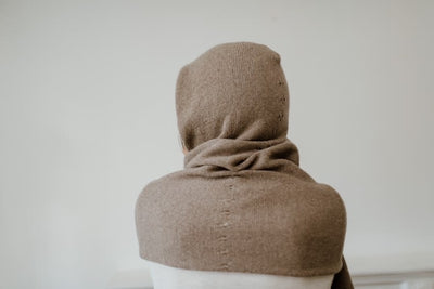 Nono & The Wool Knitted Recycled Cashmere Hooded Scarf - Radical Giving