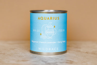 Wildrace Zodiac Collection Aquarius Candle - Radical Giving 