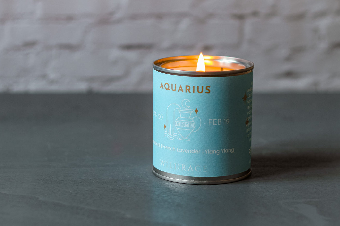 Wildrace Zodiac Collection Aquarius Candle - Radical Giving 