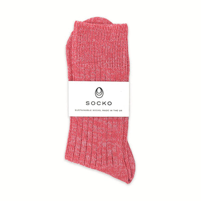 Socko Recycled Fleck Socks - Coral Pink, Radical Giving