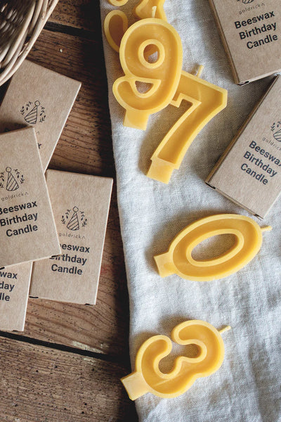 Goldrick Beeswax Number Candles - Radical Giving