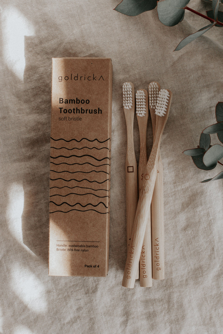 Goldrick Bamboo Toothbrush Adult 4 Pack - Radical Giving