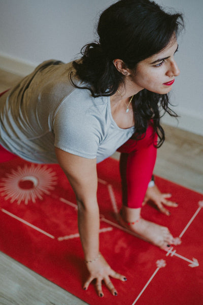 Ladina Warrior Red Velvet Yoga Mat - Radical Giving