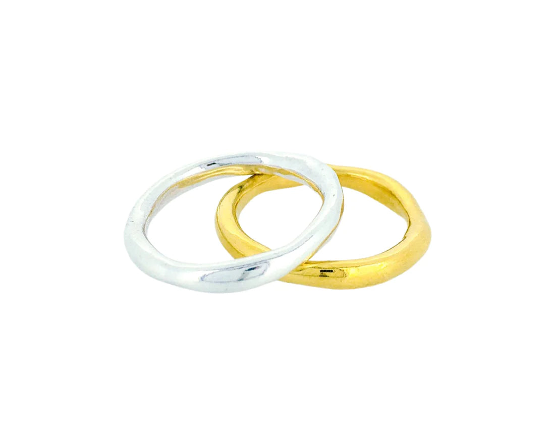 Sharlala Jewellery Wobbly Band Gold Vermeil - Radical Giving