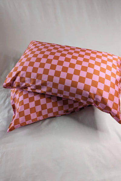 Weirdstock Dragstrip Disco Checkerboard Pillowcase - Set of 2 - Radical Giving