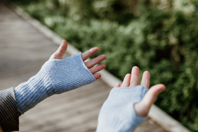 Nono & The Wool Knitted Lambswool Fingerless Gloves - Radical Giving