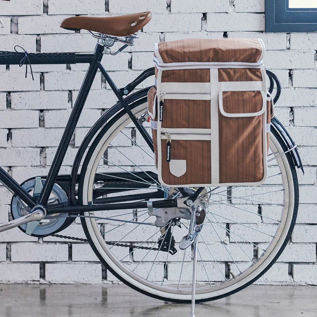 Goodordering Bicycle Pannier Bag brown Classic - Radical Giving