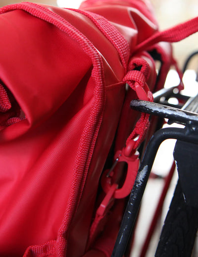 Goodordering Monochrome Rolltop Backpack Pannier Red - Radical Giving