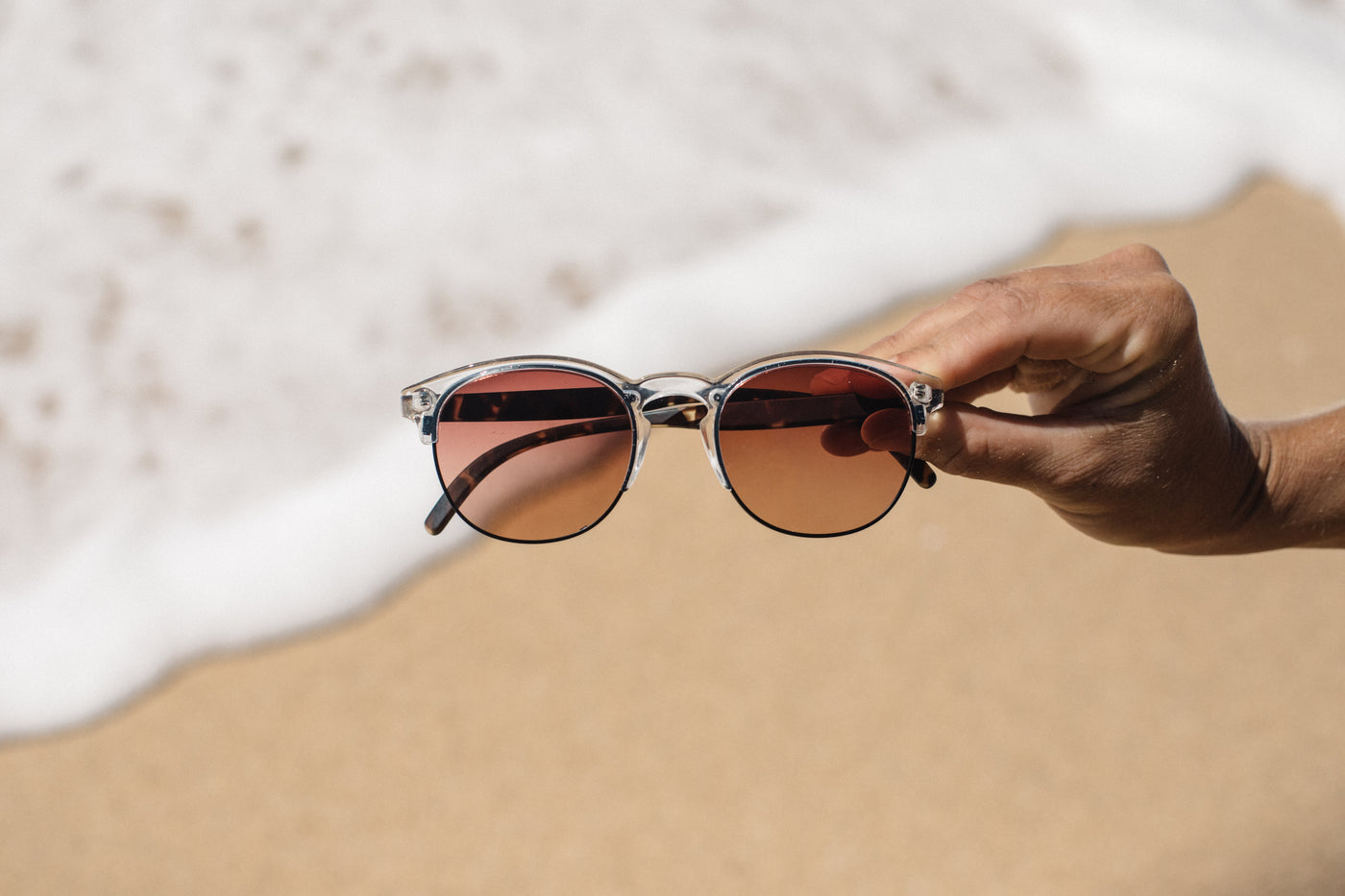 Sunski Avila Sunglasses Clear Tort Terra Fade - Radical Giving