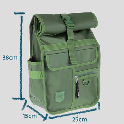 Goodordering Eco Monochrome Rolltop Mini Backpack Green - Radical Giving