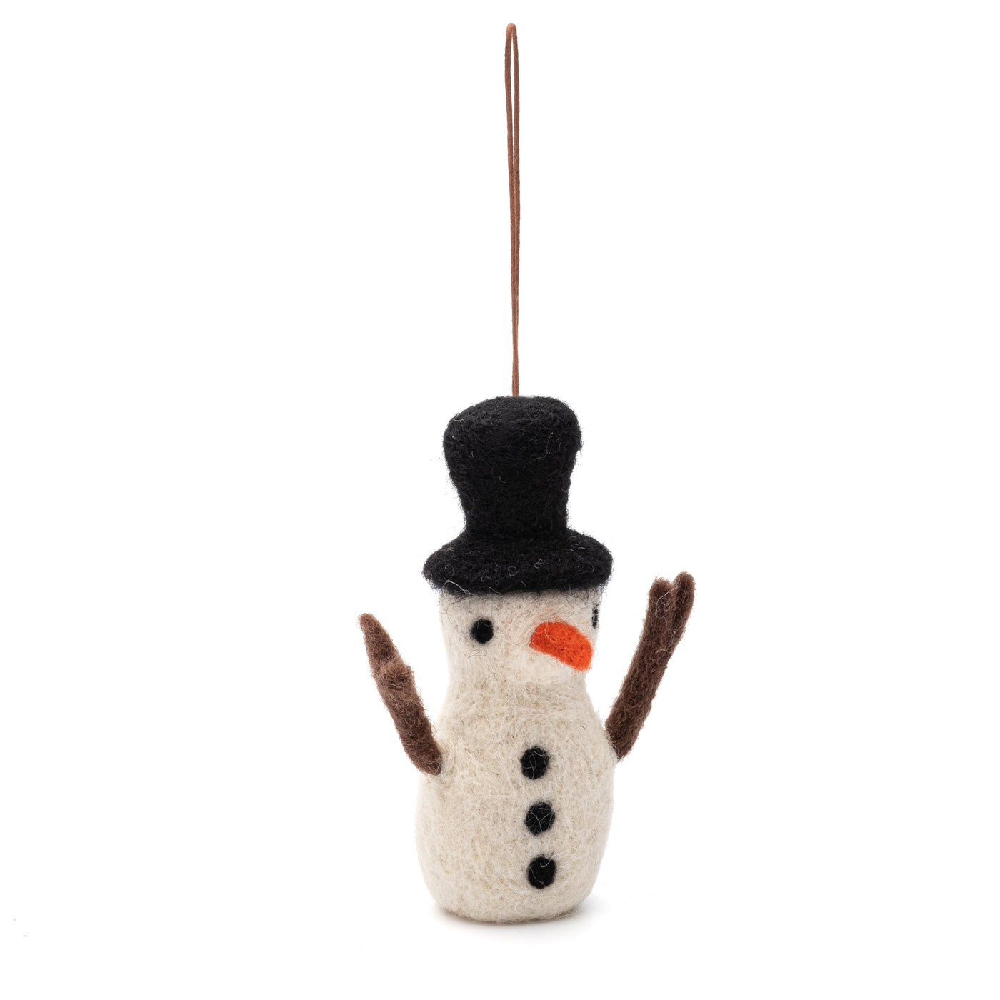 Nauseni - Handmade Felted Snowman Christmas Decoration - Radical Giving